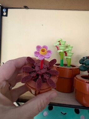 7 x cute premade Lego plants flowers cacti collection